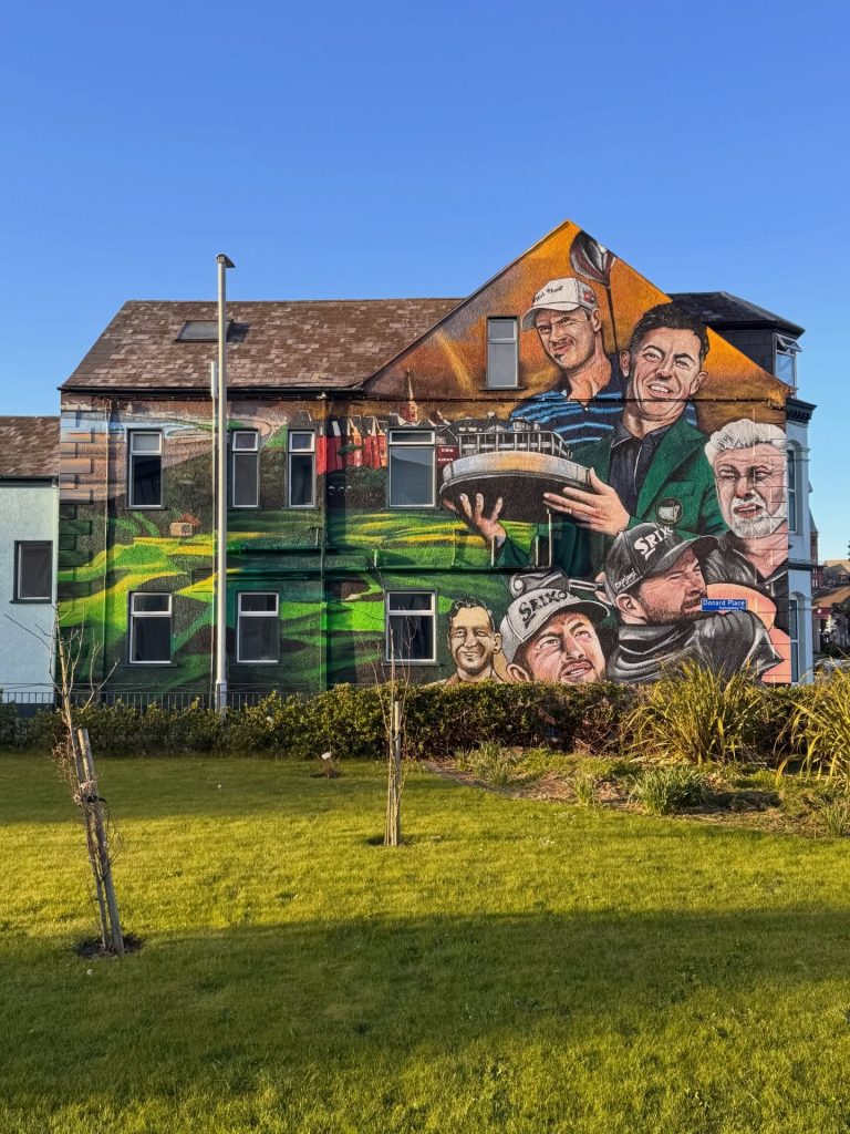 Golfing Mural painted by Visual Waste in Newcastle County Down